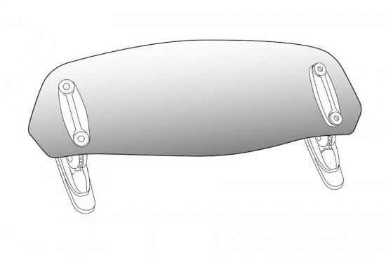 Multiadjustable visor PUIG 6375W clip-on prozorna