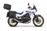 Set of SHAD TERRA TR40 adventure saddlebags and SHAD TERRA rear bag TR50, including mounting kit SHAD HONDA TRANSALP 750