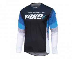 MX dres YOKO TWO black/white/blue S