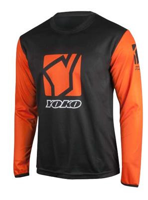 MX otroški dres YOKO SCRAMBLE black / orange M