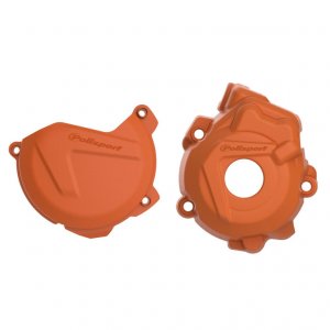 Clutch and ignition cover protector kit POLISPORT Oranžna