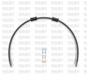 Set cevi za sklopko Venhill SUZ-11011C-BK POWERHOSEPLUS (1 cev v kompletu) Black hoses, chromed fittings