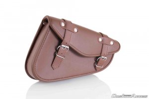 Leather saddlebag CUSTOMACCES DETROIT brown levi