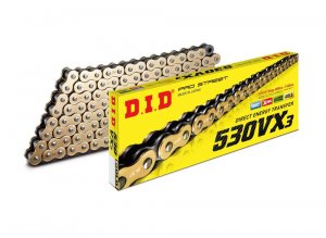 VX series X-Ring chain D.I.D Chain 530VX3 110 členov Zlato/Črn