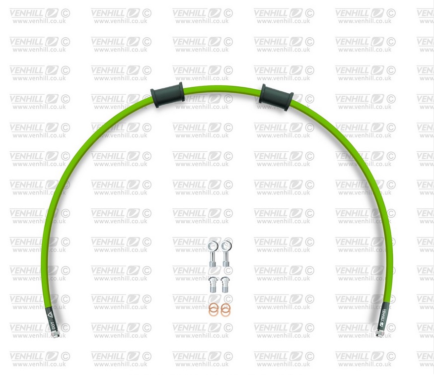 Set cevi za sklopko Venhill SUZ-11011C-GR POWERHOSEPLUS (1 cev v kompletu) Green hoses, chromed fittings