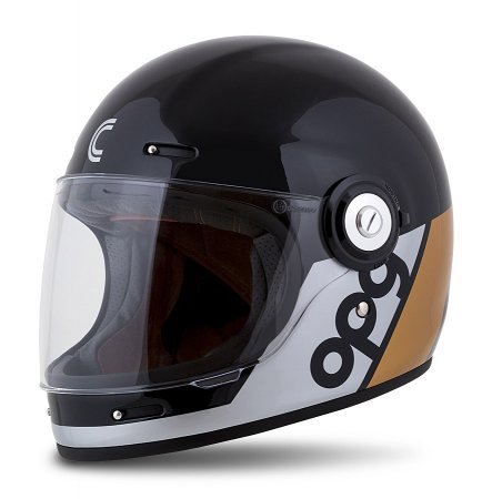 Full face helmet CASSIDA Fibre OPG black/ gold/ silver XL
