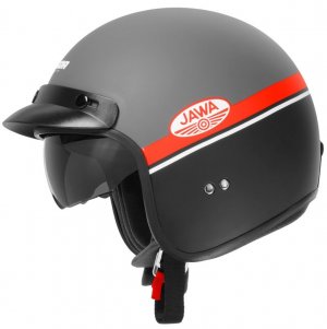 Jet helmet CASSIDA OXYGEN JAWA OHC grey matt/ red / black / white L