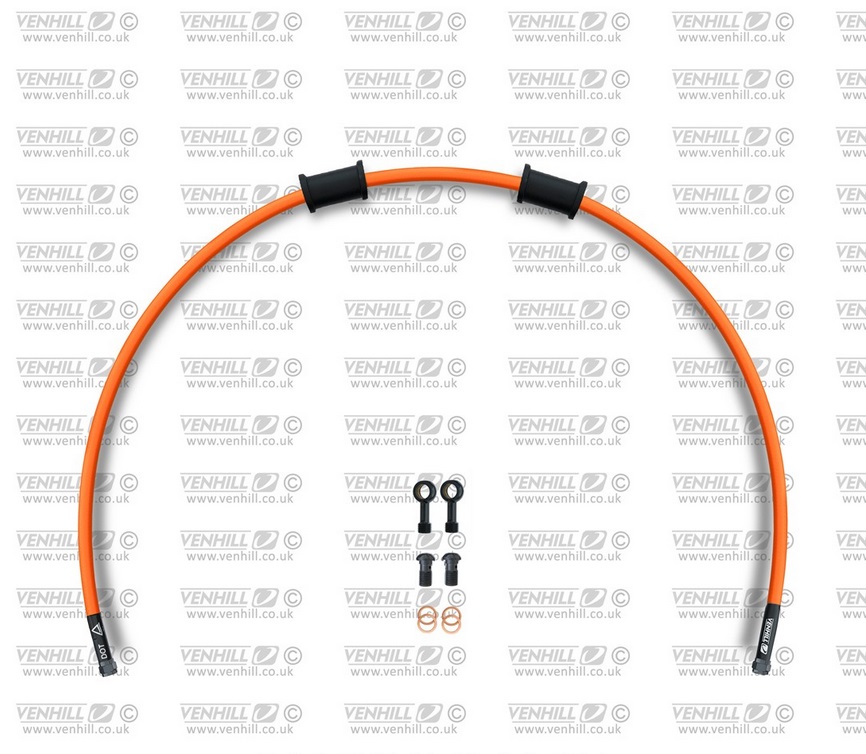 Set cevi za sklopko Venhill SUZ-11011CB-OR POWERHOSEPLUS (1 cev v kompletu) Orange hoses, black fittings