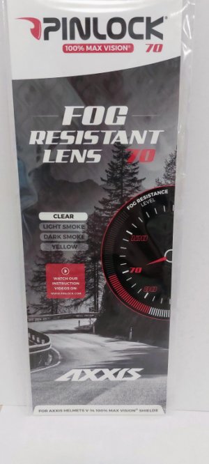 Fog resistant lens AXXIS PINLOCK 70 CLEAR for COBRA