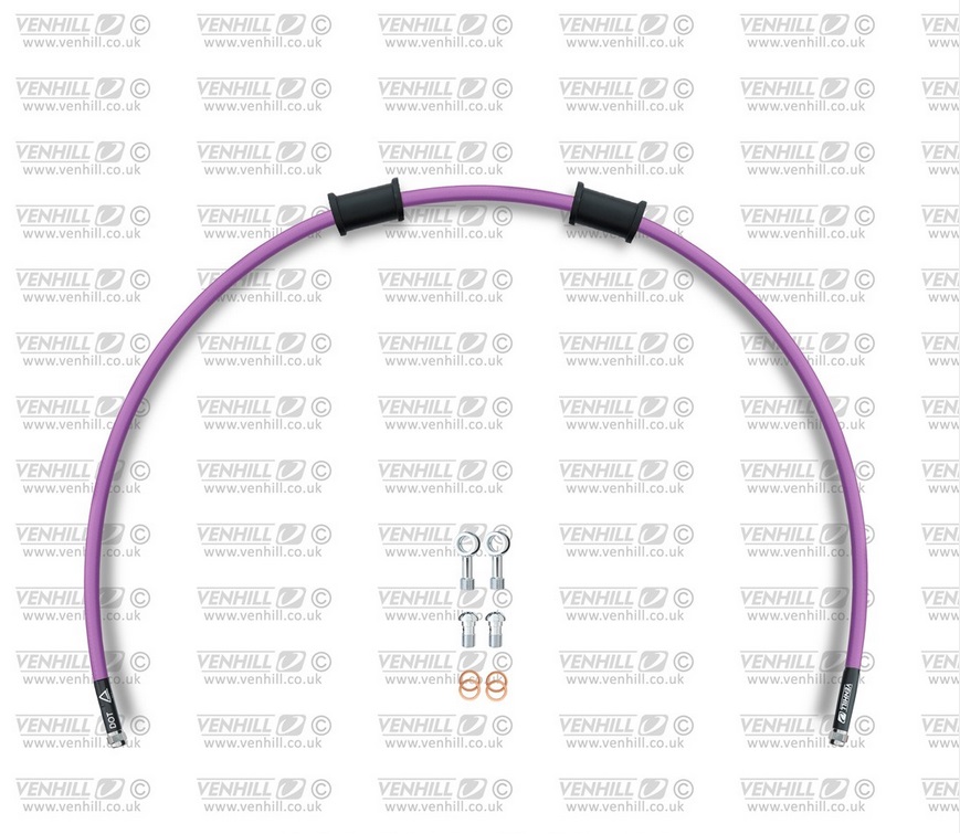 Set cevi za sklopko Venhill SUZ-11011C-PU POWERHOSEPLUS (1 cev v kompletu) Purple hoses, chromed fittings