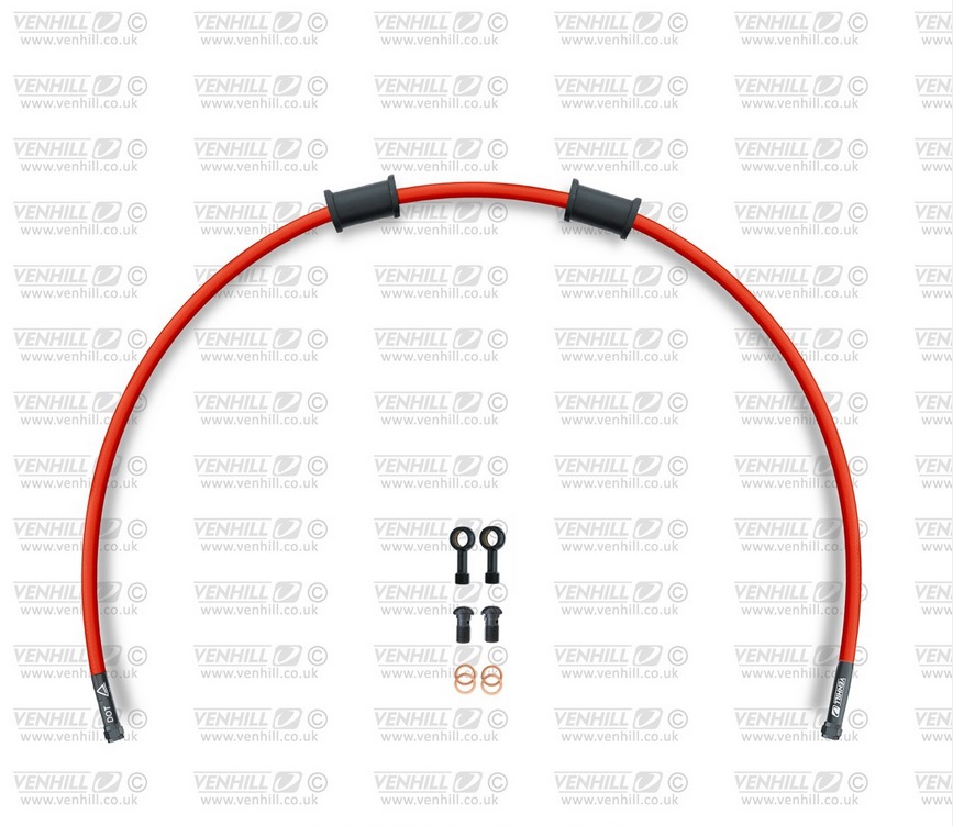 Set cevi za sklopko Venhill SUZ-11011CB-RD POWERHOSEPLUS (1 cev v kompletu) Red hoses, black fittings