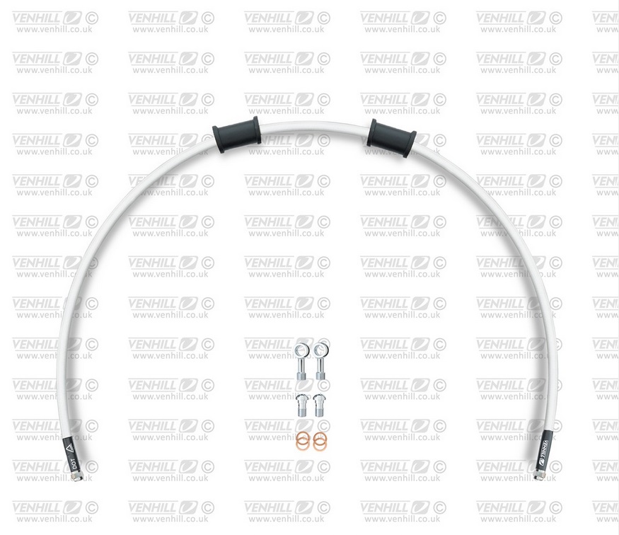 Set cevi za sklopko Venhill SUZ-11011C-WT POWERHOSEPLUS (1 cev v kompletu) White hoses, chromed fittings