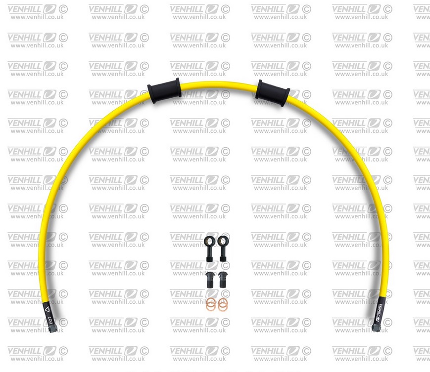 Set cevi za sklopko Venhill SUZ-11011CB-YE POWERHOSEPLUS (1 cev v kompletu) Yellow hoses, black fittings